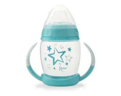 Copo Aprendizagem Kiokids Step 1 Estrelas com design ergonômico para bebês