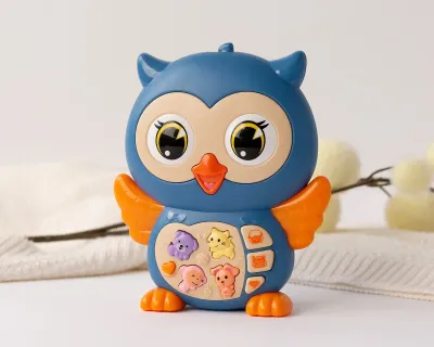 Brinquedo Kiokids Coruja Musical para crianças 12M+ com luzes e sons interativos