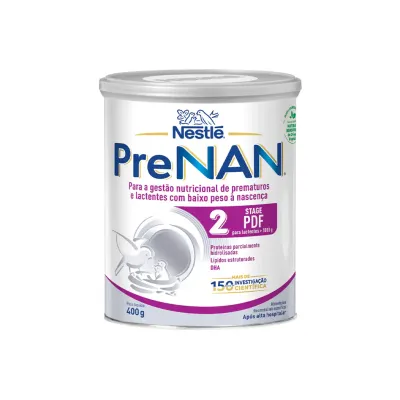 Fórmula Nestlé PreNAN Stage 2 PDF para prematuros e lactentes com baixo peso.