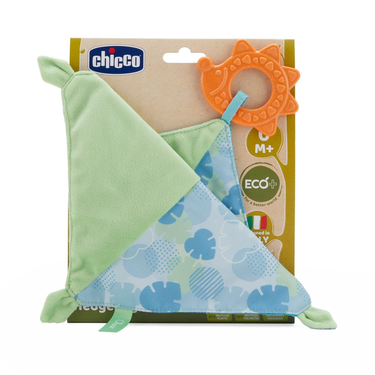 Chicco Dou Dou – Brinquedo tranquilo com anel texturizado para relaxar o bebé.