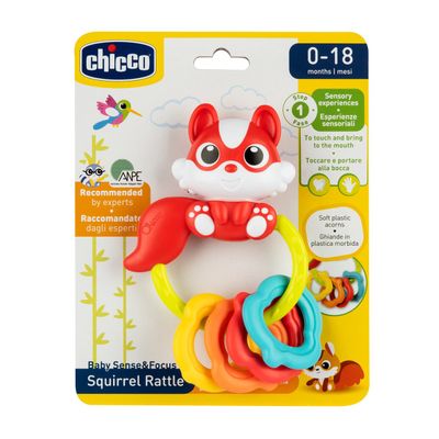 Chicco Porta Chaves Eco+ – Brinquedo de coordenação manual com chaves texturizadas.