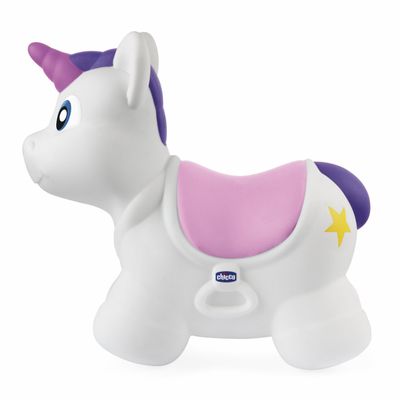 Chicco Bouncing Unicorn – Unicórnio insuflável para saltos e diversão.