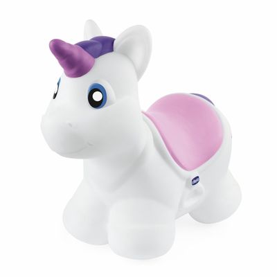 Chicco Bouncing Unicorn – Unicórnio insuflável para saltos e diversão.