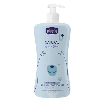 Chicco Gel de Banho 2 em 1 sem Lágrimas, com Aloé Vera e Camomila, 500ml.