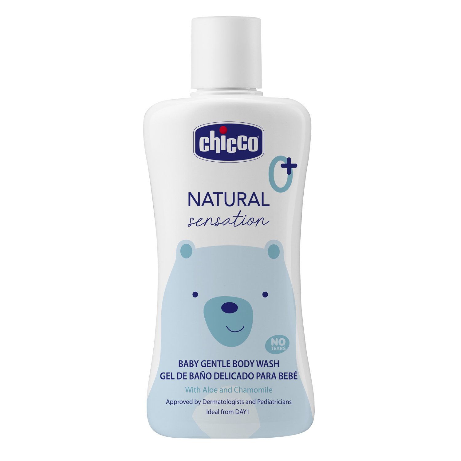 Chicco Creme de Limpeza Natural Sensation para Pele Sensível, extra suave, 200ml.