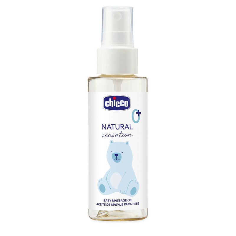 Chicco Óleo de Massagem Natural Sensation 100ml, hidratação profunda para bebês e mães