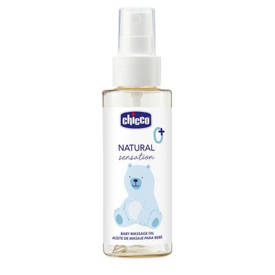 Chicco Óleo de Massagem Natural Sensation 100ml, hidratação profunda para bebês e mães