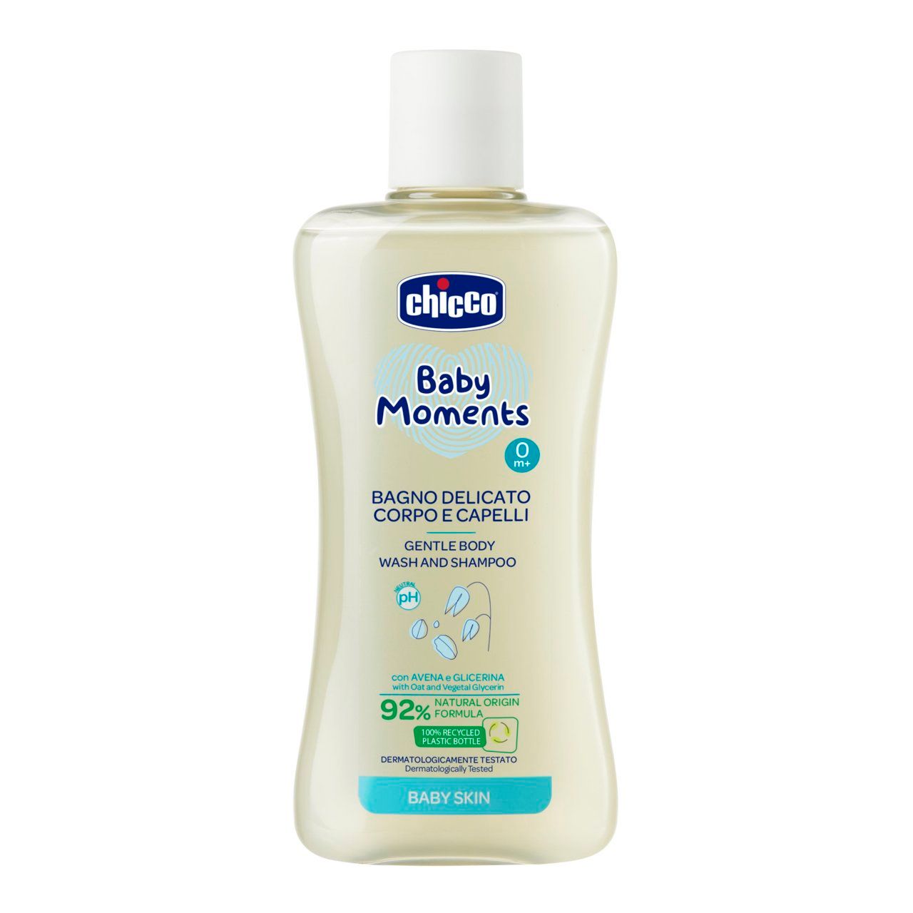 Chicco | Baby Moments Shampoo Suave Cabelo e Corpo 200ml
