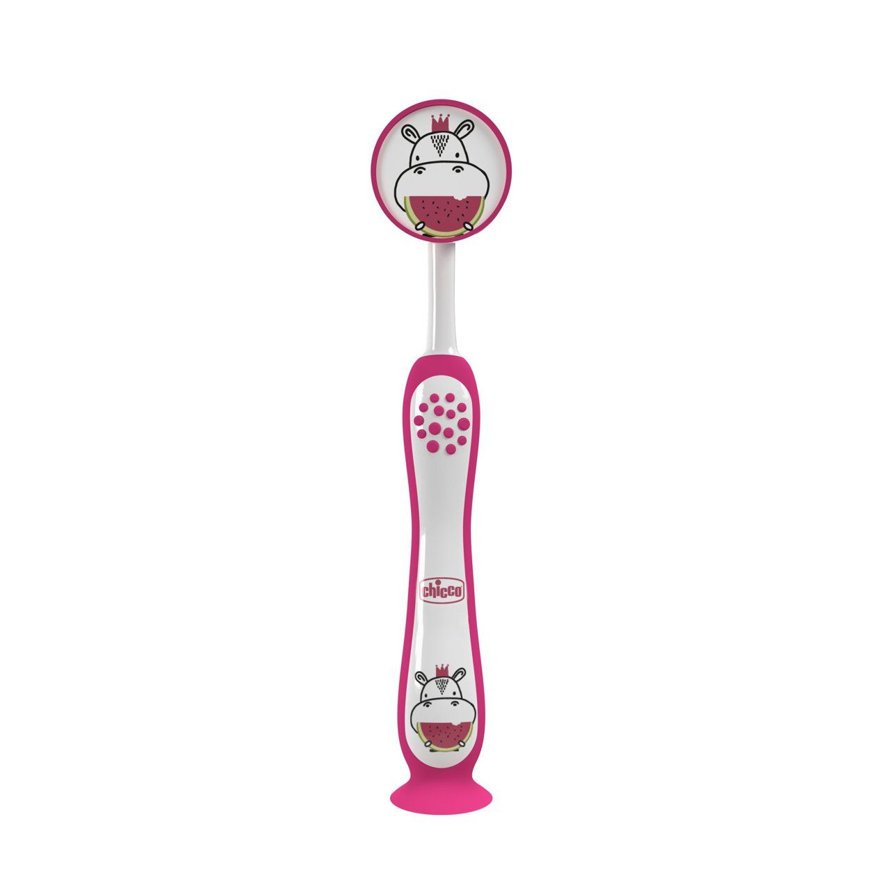  Escova Chicco Dentes de Leite 3-6 Anos com cerdas macias e cabo ergonômico.
