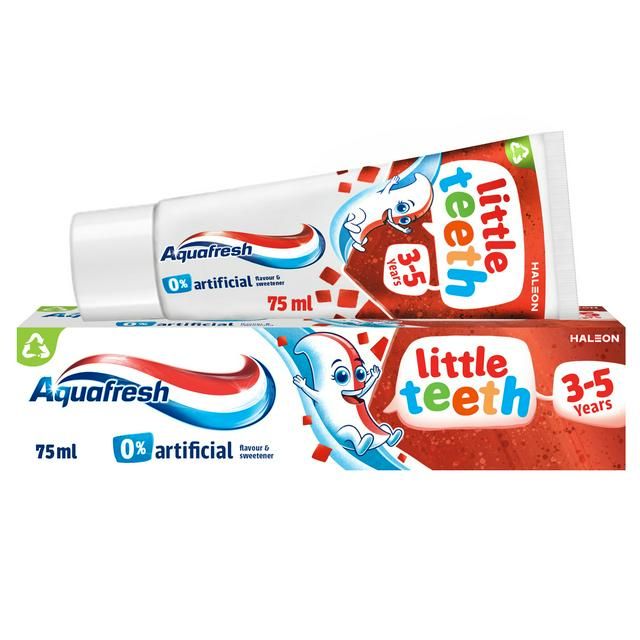  Creme Dental Aquafresh Little Teeth 50ml – Proteção para os primeiros dentinhos.