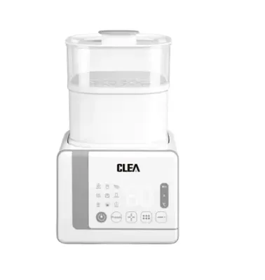 Esterilizador multifuncional Clea com controle LED e 8 modos de funcionamento.
