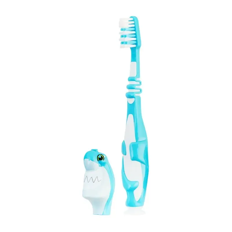 Escova de dentes Aquafresh Little Teeth, colorida e divertida, ideal para crianças de 3 a 5 anos.