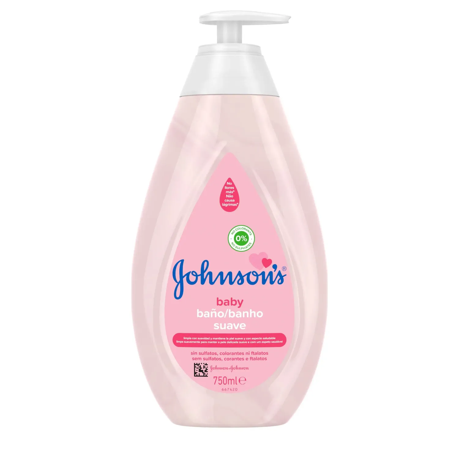 Johnson&#39;s Gel Baby Banho Suave 750ml – Limpeza Delicada para a Pele do Bebê