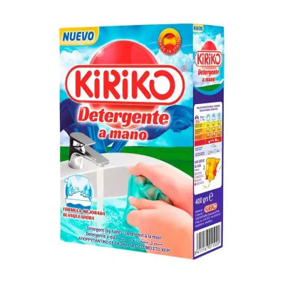 Kiriko Detergente a Mano 400g – Limpeza eficiente para roupas.