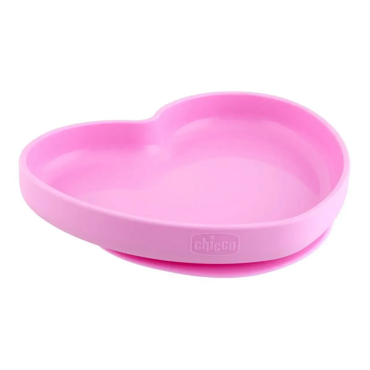 Prato Chicco Heart em silicone com ventosa para bebés 9m+