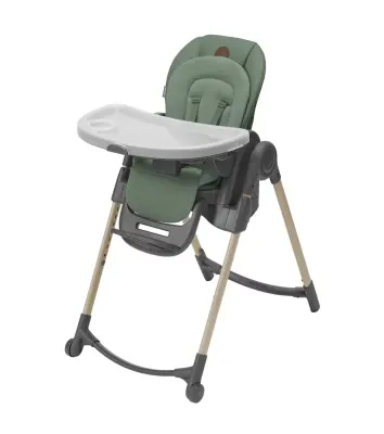 Cadeira de Refeição Minla Beyond Green Eco da Maxi-Cosi dobrável e ajustável desde o nascimento até 14 anos.