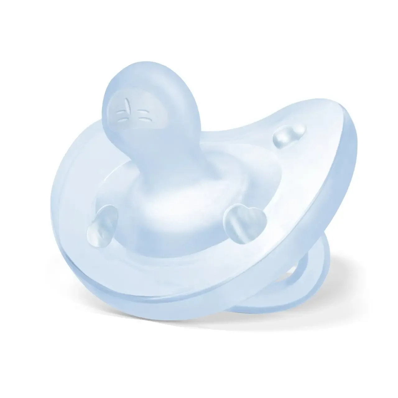 Chupeta Chicco PhysioForma Soft Azul 2–6M, extra macia, ideal para dormir.