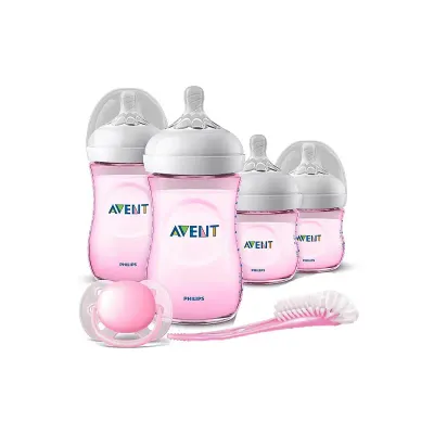 Avent | Conjunto de Biberões Natural Rosa