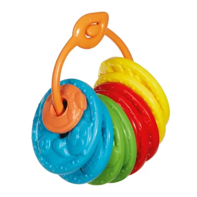 Conjunto de tigelas coloridas da Chicco com animais da floresta para jogo de bocha infantil.