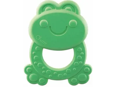 Mordedor ecológico Chicco Eco+ colorido, feito com bioplástico macio.