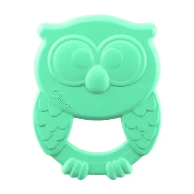 Mordedor ecológico Chicco Eco+ colorido, feito com bioplástico macio.