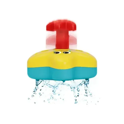 Estrela do Mar Gira Gira Chicco flutuando na água, com cores vibrantes e efeito giratório.