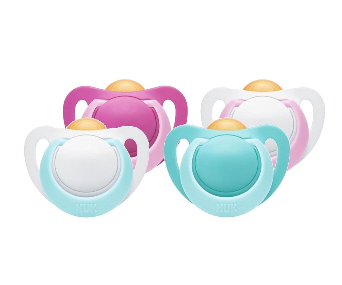 Chupetas NUK Genius Látex 0-2M – Pack com 2 unidades