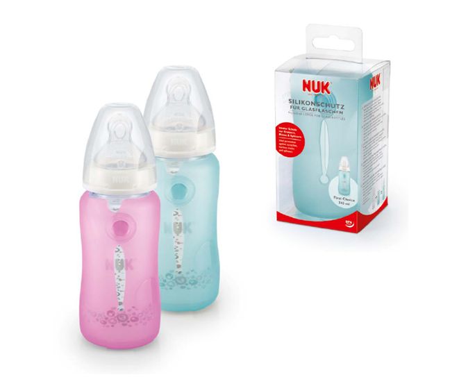 Tampa de Silicone NUK para Garrafas de Vidro First Choice 240ml