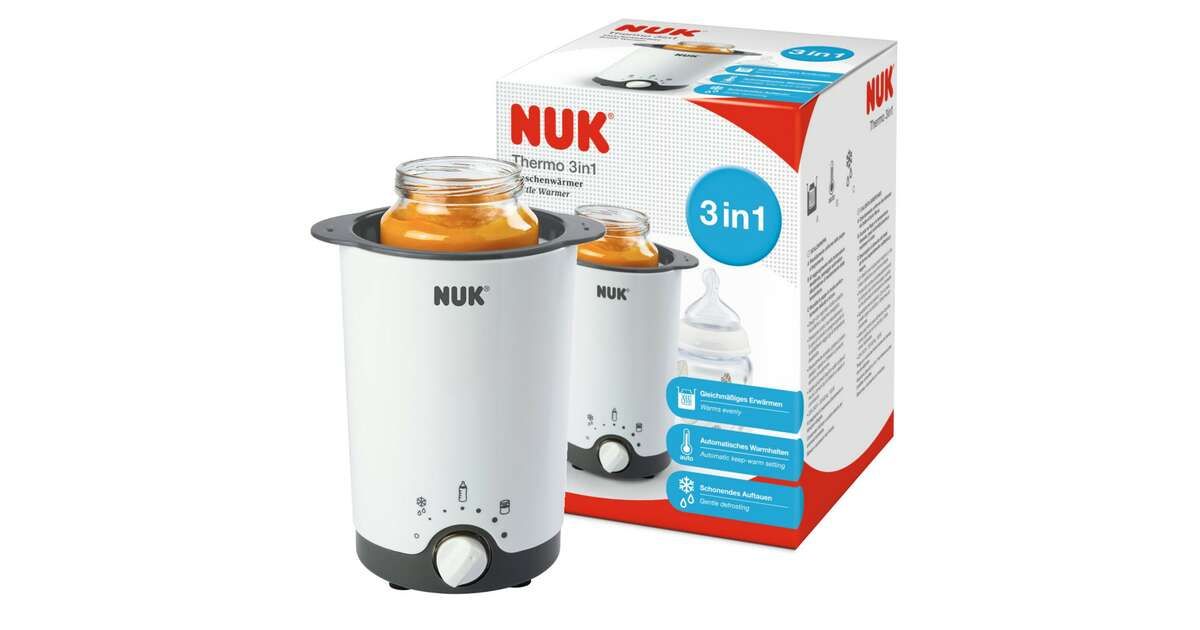 Aquecedor de Garrafas NUK Thermo 3 em 1 branco
