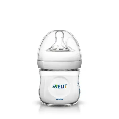 Biberão Philips Avent Natural 125ml com tetina ultramacia e sistema anticólicas.