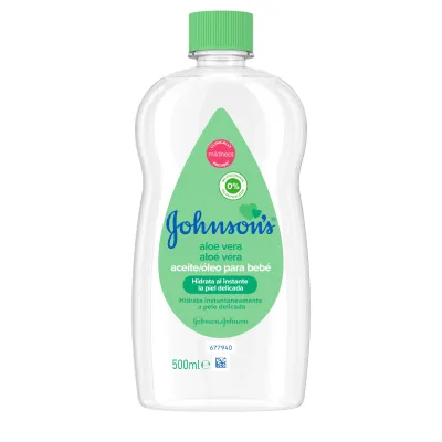 Frasco de Johnson&#39;s Óleo de Bebê com Aloé Vera – hidratação intensa para toda a família