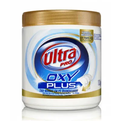 Tira Nódoas Ultra Pro Oxy Plus Branqueador em pó, embalagem de 1kg.