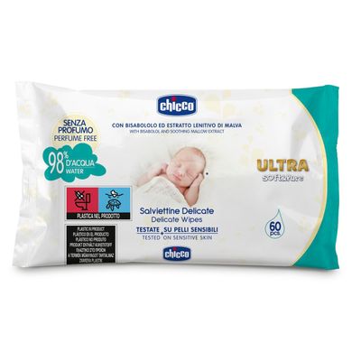 Chicco | Toalhitas de Água Ultra 60 pçs