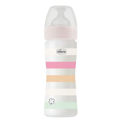 Chicco | Biberão Well Being Fluxo Médio Colors 250ml 2m+