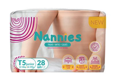 Nannies | Fralda Junior T-5 (12-18kg) 28 uds.