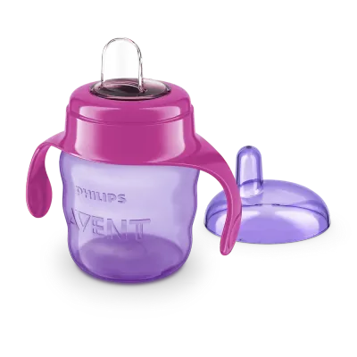 Copo Philips Avent com bico de silicone 200ml rosa para bebé a partir dos 6 meses
