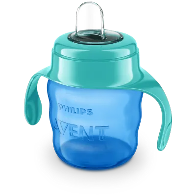 Copo Avent com bico de silicone 200ml azul para meninos