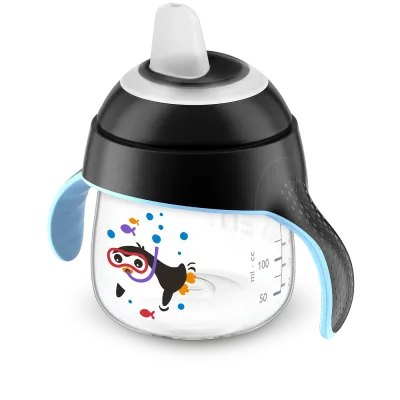 Copo Pinguim Avent 200ml com alças para bebês – Azul
