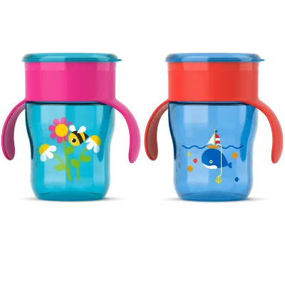 Copo Infantil Philips Avent 260ml com tecnologia ativada pelo lábio