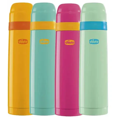 Termo Chicco Mã&amp;Bebé 500ml em aço inoxidável colorido