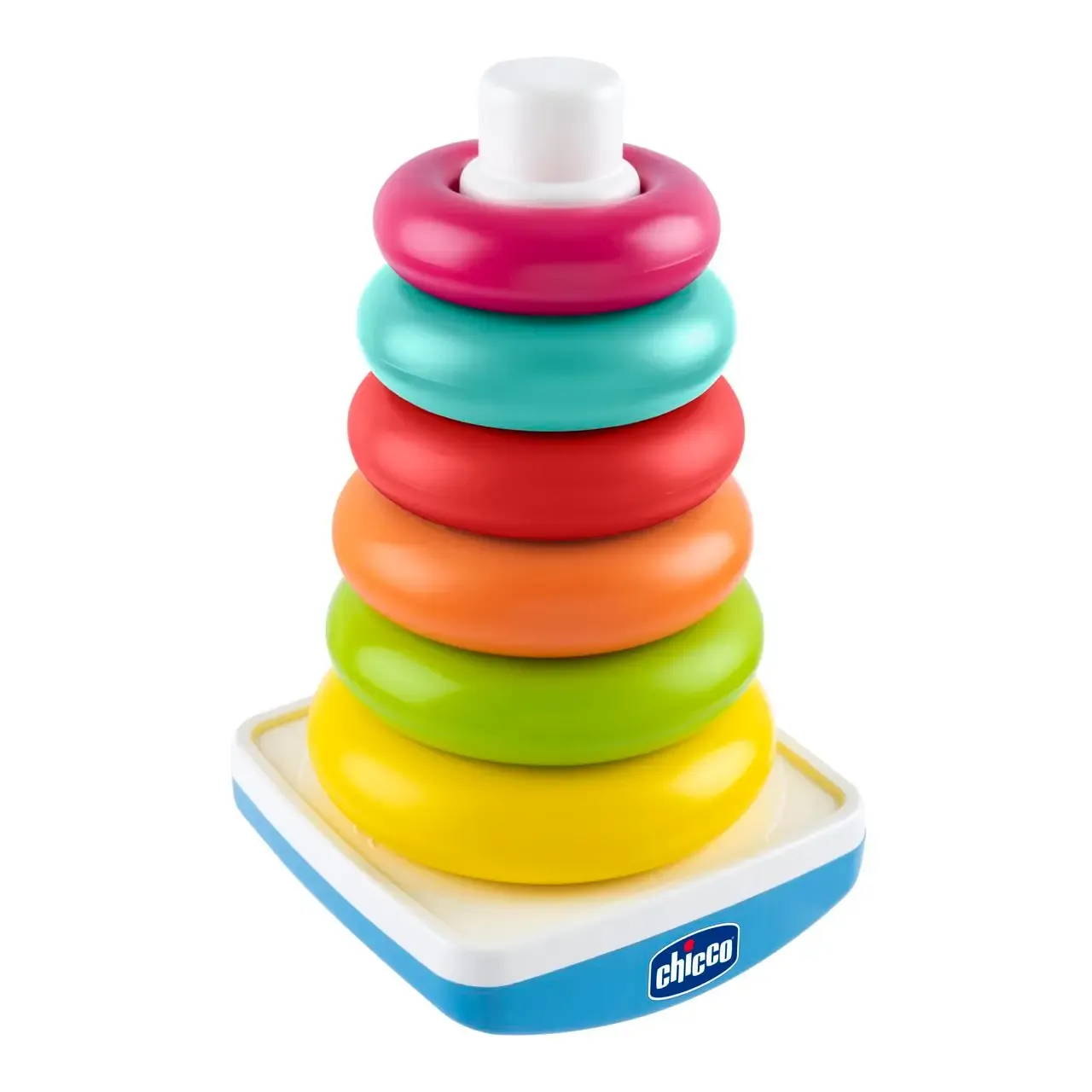 Brinquedo infantil Chicco Torre dos Anéis coloridos com base de balanço