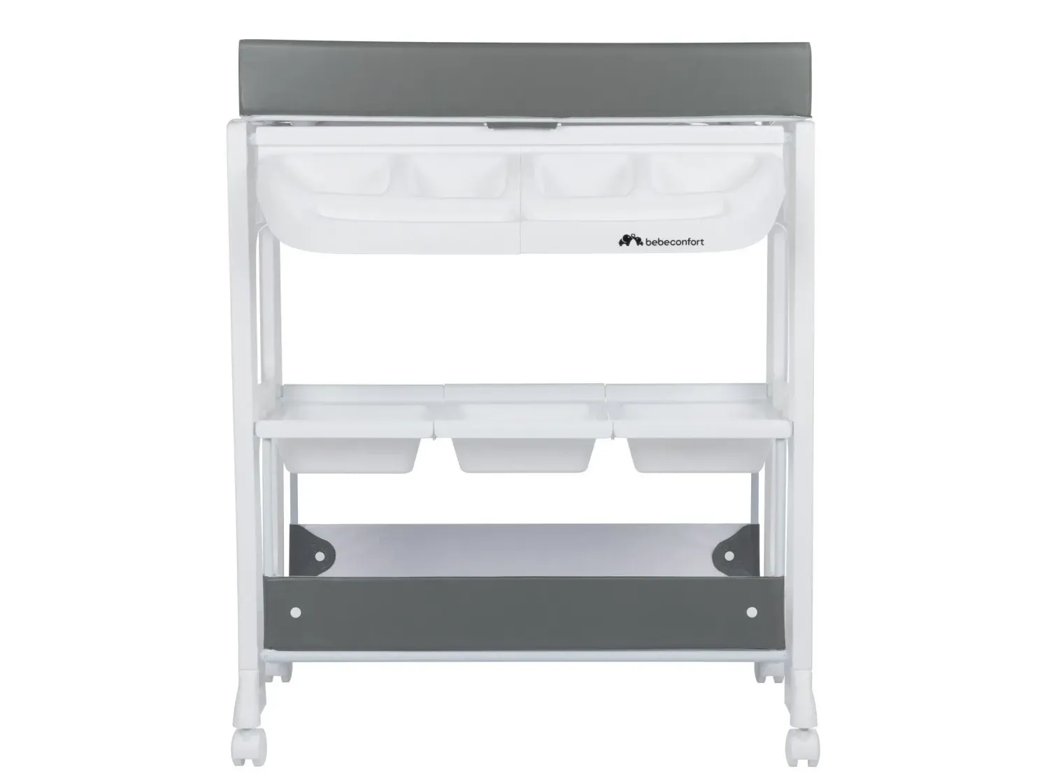 Bébé Confort | Banheira Trocador Rosie Mineral Grey Bébé Confort Banheira Trocador Rosie Mineral Grey – prático 2 em 1 com trocador e banheira integrada