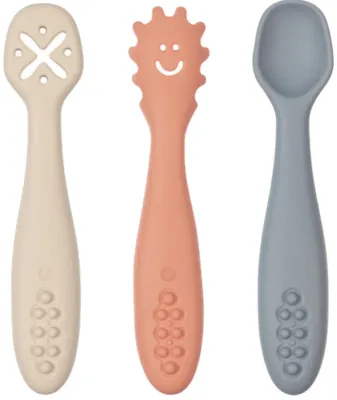 Conjunto Bébé Confort 3 Pré-Colheres em Silicone Multicolor