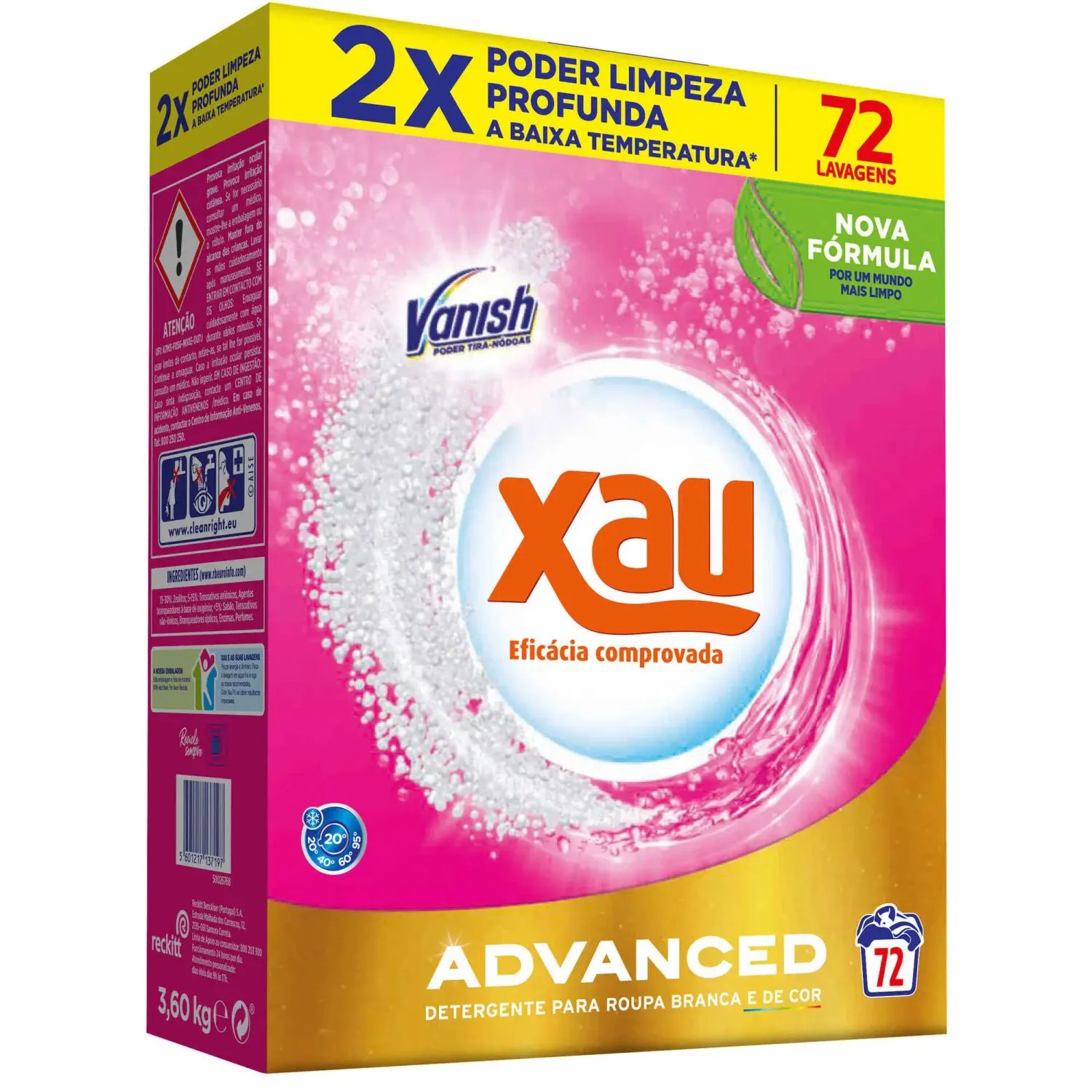Xau Advance Detergente em Pó com Vanish para máquina de roupa