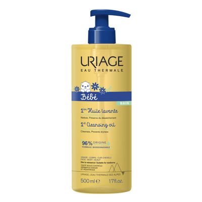 Uriage Bebé 1º Óleo Lavante 500ml para rosto, corpo e couro cabeludo