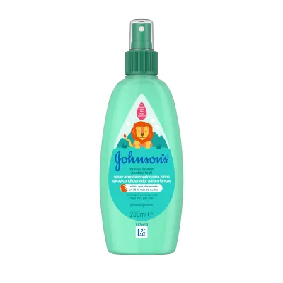 Johnson’s Baby Spray Penteia Fácil 200ml para desembaraçar cabelos suavemente.
