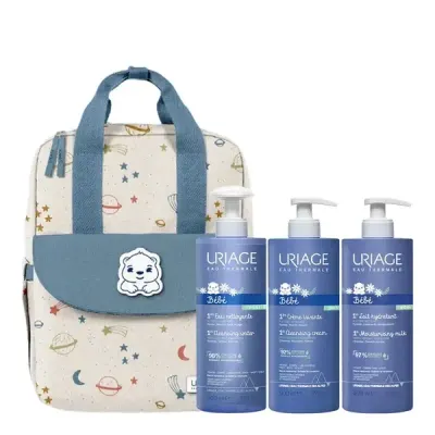 Mochila maternidade Uriage Bebé com essenciais de higiene para recém-nascidos