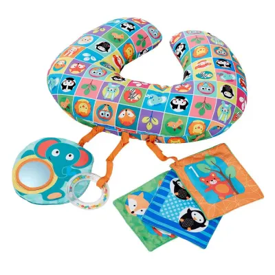Almofada Boppy Tummy Time com brinquedos da Chicco