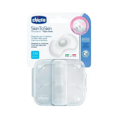 Chicco | Protetores de Mamilo de Silicone SkinToSkin S/M