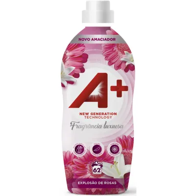 Amaciador Concentrado A+ Explosão de Rosas 62 doses frasco rosa